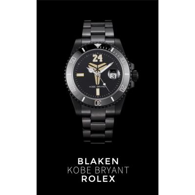 TWF Submariner Blaken Kobe Bryant A2836 Automatic Mens Watch PVD All Black SS Bracelet