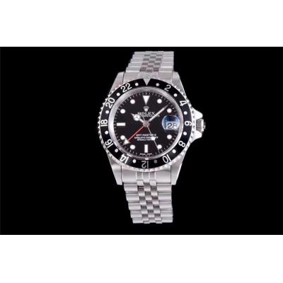 TWF GMT-Master 16710 A2836 Automatic Ceramics Bezel Mens Watch Black Dial Jubilee Retro Edition