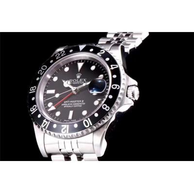 TWF GMT-Master 16710 A2836 Automatic Ceramics Bezel Mens Watch Black Dial Jubilee Retro Edition