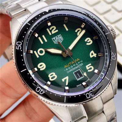 Replica Autavia Automatic Mens Watch Green Dial SS Bracelet