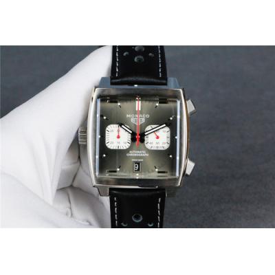 Replica Monaco Japan vk Quartz Mens Watch White Dial Rubber Strap