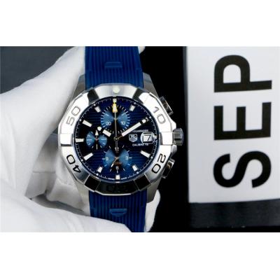 Replica Aquaracer Japan vk Quartz Mens Watch White Dial Rubber Strap