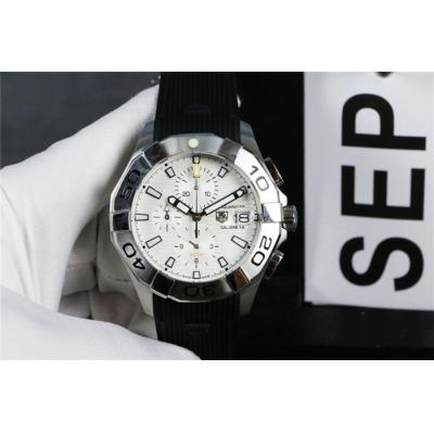 Replica Aquaracer Japan vk Quartz Mens Watch White Dial Rubber Strap