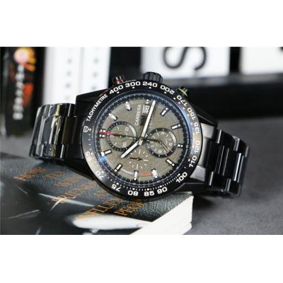 Replica Carrera  Japan Quartz​ chronograph​ Mens Watch Gray Dial Rubber Strap