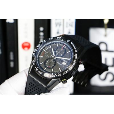 Replica Carrera  Japan Quartz​ chronograph​ Mens Watch Gray Dial Rubber Strap