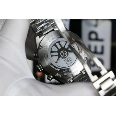 Replica Carrera  Japan Quartz​ chronograph​ Mens Watch Gray Dial Rubber Strap