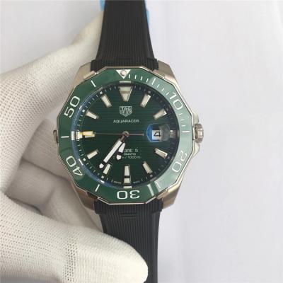 Replica Aquaracer Seagull Automatic Mens Watch Green Dial Rubber Strap