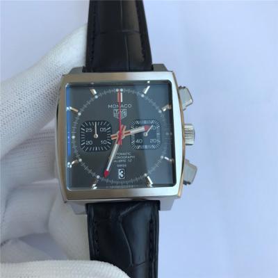 Replica Monaco Japan vk Quartz chronograph Mens Watch  Blue Dial Leather Strap A