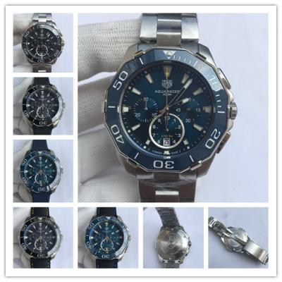 Replica Aquaracer Japan Quartz chronograph  Mens Watch Blue Dial Stainless steel