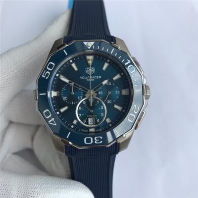 Replica Aquaracer Japan Quartz chronograph  Mens Watch Blue Dial Stainless steel