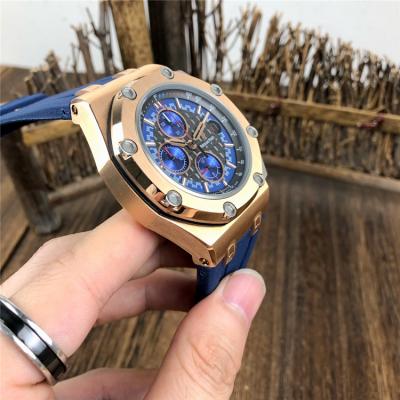 Royal Oak Offshore Japan  Quartz chronograph Mens Watch Blue Dial  Rubber Strap A   C07