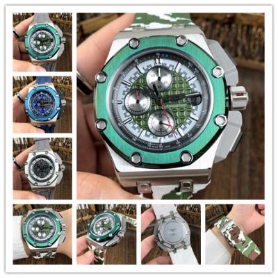 Royal Oak Offshore Japan  Quartz chronograph Mens Watch  Green Dial Rubber Strap C    C07