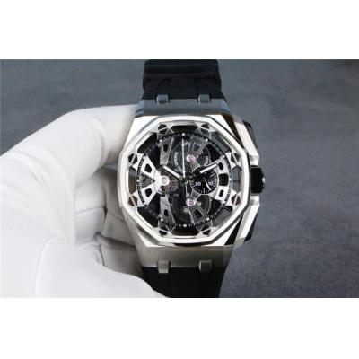 Royal Oak Offshore Japan  Quartz chronograph Mens Watch Skeleton Dial Rubber Strap C08