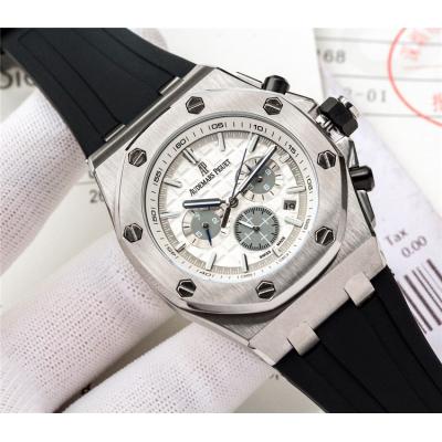 Royal Oak A21J Automatic Movement  Mens Watch White Dial Rubber Strap C11