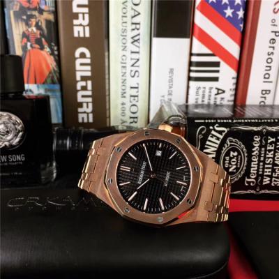 Royal Oak A21J Automatic Movement  Mens Watch Black Dial Rose Gold C E18