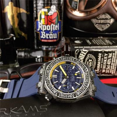 Royal Oak A21J Automatic Movement  Mens Watch Blue Dial Rubber Strap E20