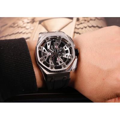 Royal Oak Offshore Japan  Quartz chronograph Mens Watch Skeleton Dial Rubber Strap E28