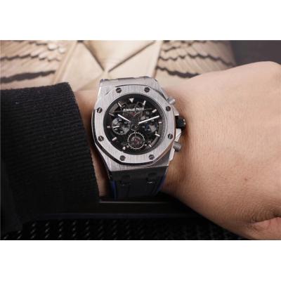 Royal Oak A21J Automatic Movement  Mens Watch Skeleton Dial Rubber Strap E29