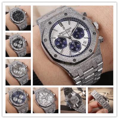 Royal Oak Japan  Quartz chronograph Mens Watch White Dial Frosted Gold A E30