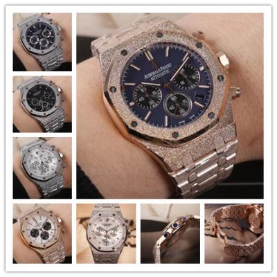 Royal Oak Japan  Quartz chronograph Mens Watch Blue Dial Frosted Gold B E30