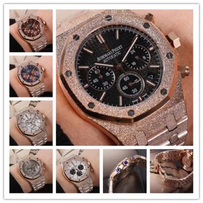 Royal Oak Japan  Quartz chronograph Mens Watch Black Dial Frosted Gold C E30