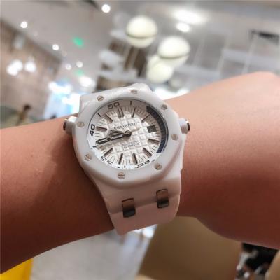 Royal Oak Offshore A21J Automatic Movement  Mens Watch White Dial Rubber Strap E33