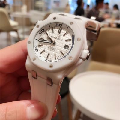 Royal Oak Offshore A21J Automatic Movement  Mens Watch White Dial Rubber Strap E33