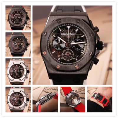 Royal Oak A21J Automatic Movement  Mens Watch Skeleton Dial Rubber Strap E34