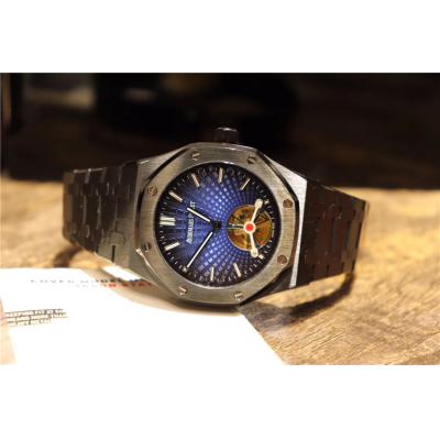 Royal Oak A21J Automatic Movement  Mens Watch Blue Dial PVD Steel E36