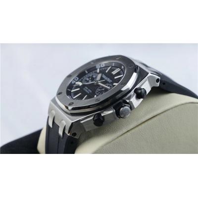 Replica  Royal Oak A21J Automatic Movement   Mens Watch Green Dial Rubber Strap E44