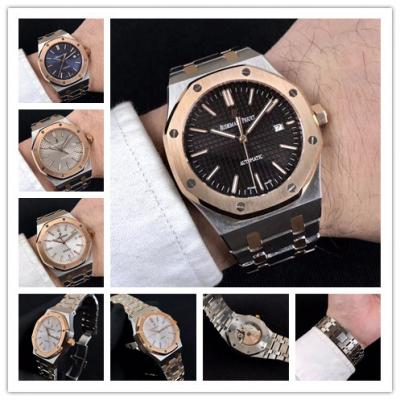 Replica  Royal Oak A21J Automatic Movement   Mens Watch Black Dial Two Tone Rose Gold B E46