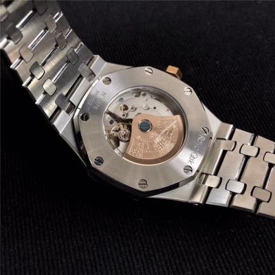 Replica  Royal Oak A21J Automatic Movement   Mens Watch Black Dial Two Tone Rose Gold B E46