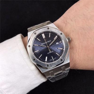 Replica  Royal Oak A21J Automatic Movement   Mens Watch Black Dial Stainless steel C E46