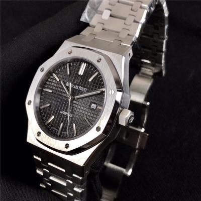 Replica  Royal Oak A21J Automatic Movement   Mens Watch Black Dial Stainless steel C E46