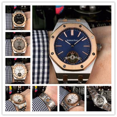 Replica  Royal Oak A21J Automatic Movement   Mens Watch Blue Dial Two Tone Rose Gold  B E47