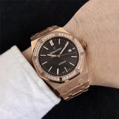 Replica  Royal Oak A21J Automatic Movement   Mens Watch Blue Dial Rose Gold A E51