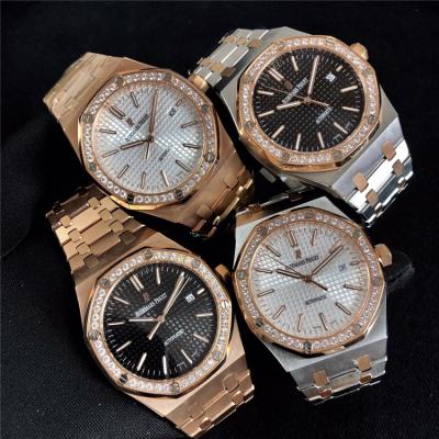 Replica  Royal Oak A21J Automatic Movement   Mens Watch Blue Dial Rose Gold A E51