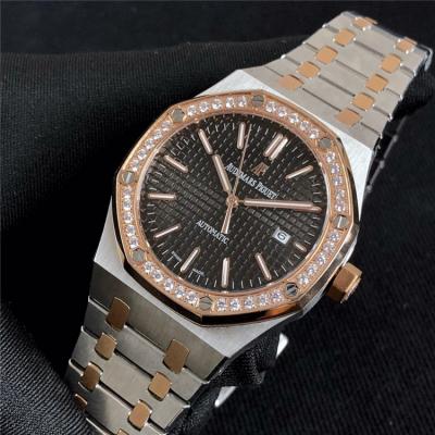 Replica  Royal Oak A21J Automatic Movement   Mens Watch Blue Dial Rose Gold A E51