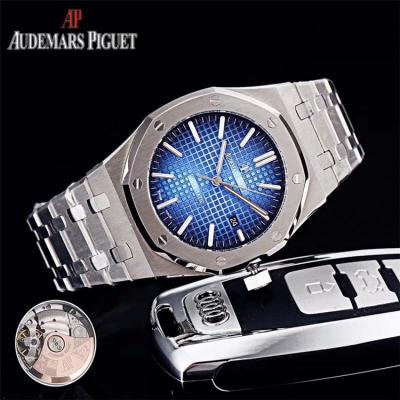 Replica  Royal Oak A3120 Automatic Movement   Mens Watch Blue Dial Stainless Steel A E59