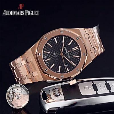 Replica  Royal Oak A3120 Automatic Movement   Mens Watch White Dial Rose Gold C E59