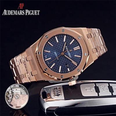 Replica  Royal Oak A3120 Automatic Movement   Mens Watch White Dial Rose Gold C E59