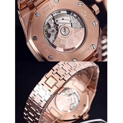 Replica  Royal Oak A3120 Automatic Movement   Mens Watch White Dial Rose Gold C E59