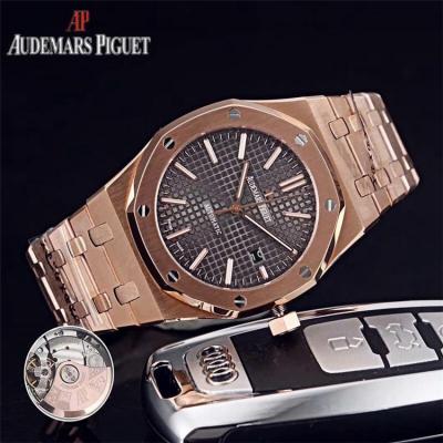 Replica  Royal Oak A3120 Automatic Movement   Mens Watch Blue Dial Rose Gold D E59