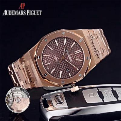 Replica  Royal Oak A3120 Automatic Movement   Mens Watch Blue Dial Rose Gold D E59