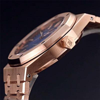 Replica  Royal Oak A3120 Automatic Movement   Mens Watch Blue Dial Rose Gold D E59