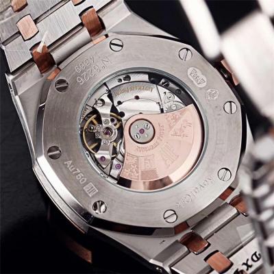 Replica  Royal Oak A3120 Automatic Movement   Mens Watch Purple Dial Two Tone Rose Gold E E59