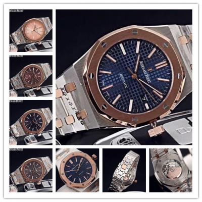 Replica  Royal Oak A3120 Automatic Movement   Mens Watch Blue Dial Two Tone Rose Gold F E59