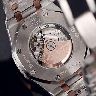 Replica  Royal Oak A3120 Automatic Movement   Mens Watch Blue Dial Two Tone Rose Gold F E59