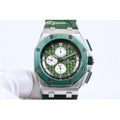 Replica  Royal Oak Offshore A21J Automatic Movement   Mens Watch Green Dial Rubber Strap A E62