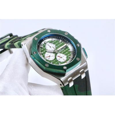 Replica  Royal Oak Offshore A21J Automatic Movement   Mens Watch Green Dial Rubber Strap A E62